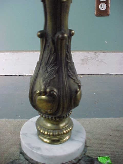 Vintage Italian Marble and Brass Coated Plant Lamp Stand Vintage Italian Marble and Brass Coated Plant Lamp Stand