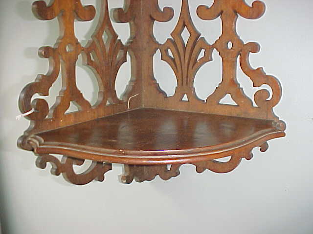 Nice Victorian 3 Level Walnut Corner Shelf Nice Victorian 3 Level Walnut Corner Shelf