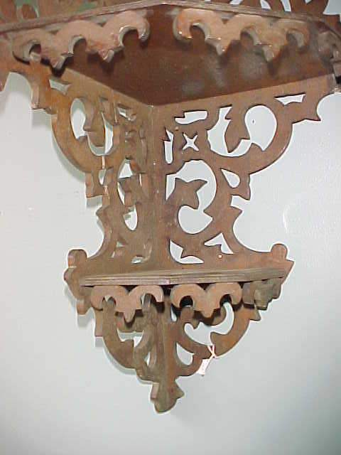 Nice Victorian 3 Level Walnut Corner Shelf Nice Victorian 3 Level Walnut Corner Shelf