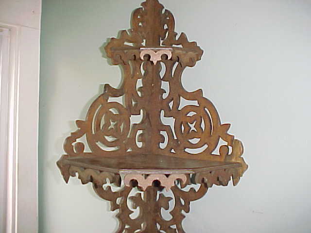 Nice Victorian 3 Level Walnut Corner Shelf Nice Victorian 3 Level Walnut Corner Shelf