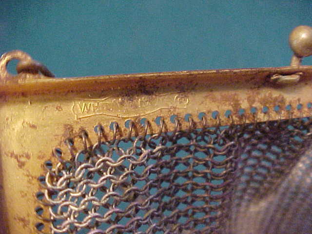 Decent Whiting and Davis Mesh Purse 4 1/2" x 3 1/2" Decent Whiting and Davis Mesh Purse 4 1/2" x 3 1/2"