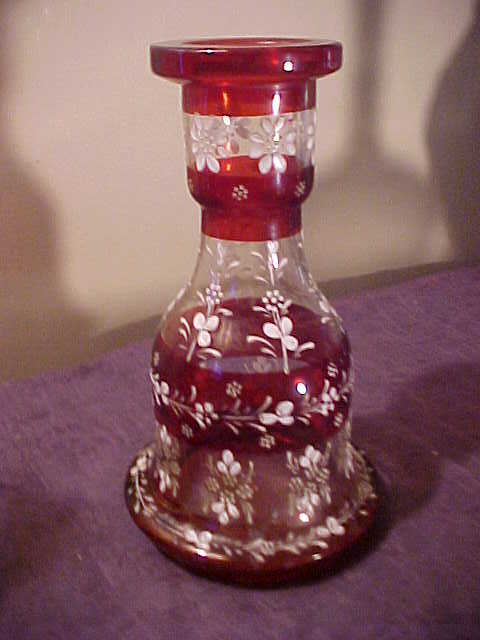 Two Excellent Early Bohemia Glass Pcs-Decantor&Serving Jar Two Excellent Early Bohemia Glass Pcs-Decantor&Serving Jar