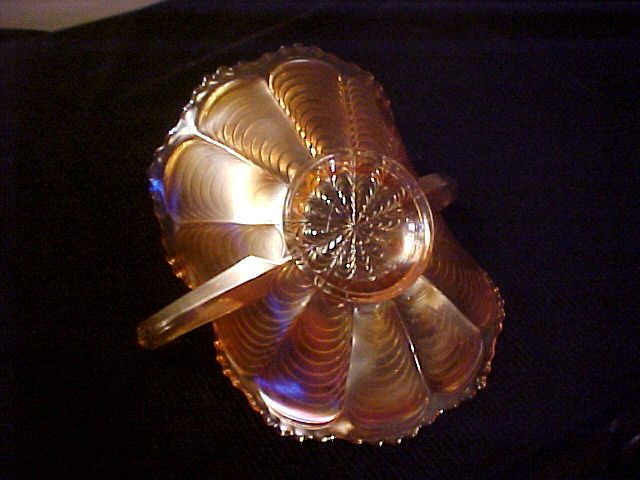 Excellent Marigold Double Handled Ruffled Bowl Excellent Marigold Double Handled Ruffled Bowl