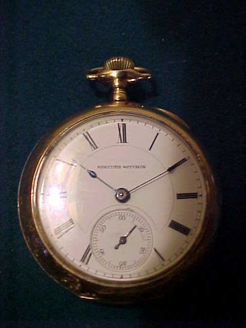 Nice Early Hampden Ornate 18 Size Open Face Pocket Watch Nice Early Hampden Ornate 18 Size Open Face Pocket Watch