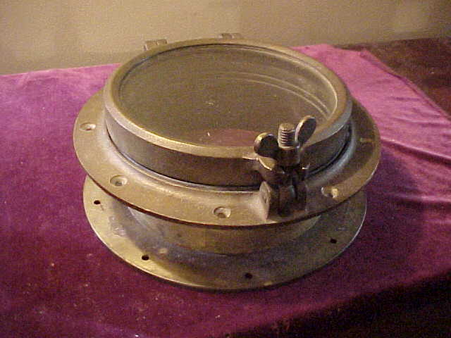 Excellent Vintage 9" Ships Porthole-Never Painted Working Condition Excellent Vintage 9" Ships Porthole-Never Painted Working Condition