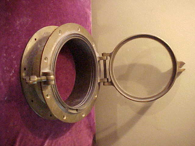 Excellent Vintage 9" Ships Porthole-Never Painted Working Condition Excellent Vintage 9" Ships Porthole-Never Painted Working Condition