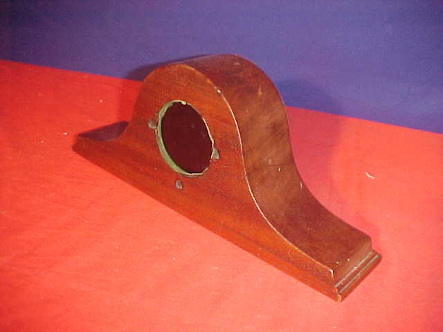 Neat Small French Aviation Clock Mounting in Humpback Case Neat Small French Aviation Clock Mounting in Humpback Case