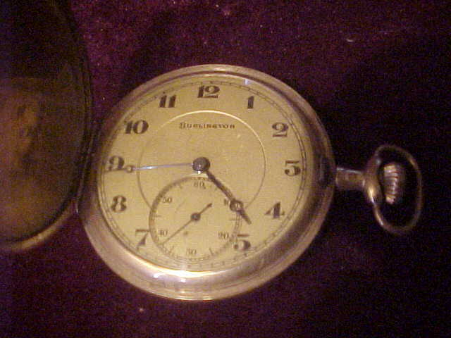 Nice Burlington 21 Jewel Hunter Case 14 Sz Pocket Watch Nice Burlington 21 Jewel Hunter Case 14 Sz Pocket Watch