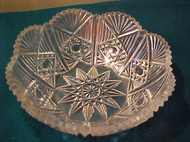 Nice Vintage Cruet Set 7 Quality Cut Bowl Nice Vintage Cruet Set 7 Quality Cut Bowl