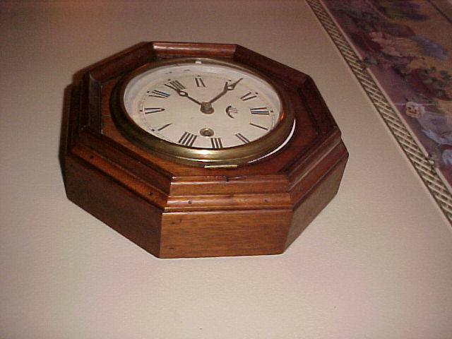 Nice Unusual Octagon Waterbury Wall Clock Nice Unusual Octagon Waterbury Wall Clock