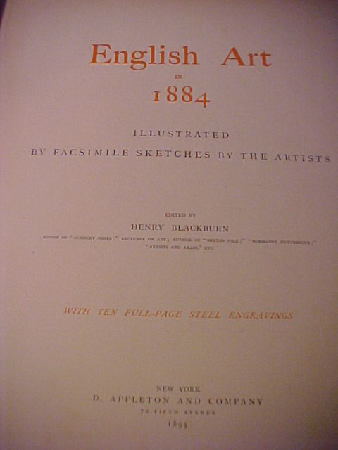 Excellent English Art in 1884 Book w/Ten Steel Engravings Excellent English Art in 1884 Book w/Ten Steel Engravings