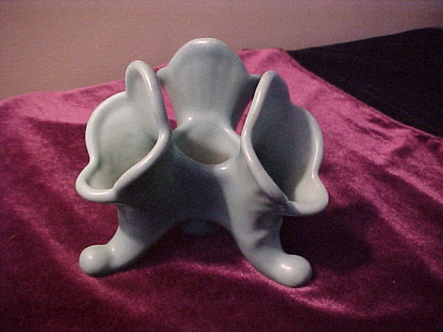 Rare Van Briggle Columbine Triple Bud Vase -Perfect Cond. Rare Van Briggle Columbine Triple Bud Vase -Perfect Cond.