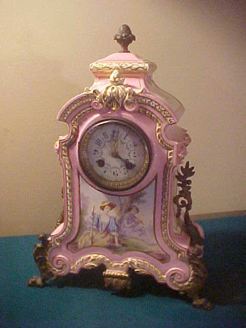 Awesome Artist Signed French Porcelain Antique Clock-Runs Great Awesome Artist Signed French Porcelain Antique Clock-Runs Great