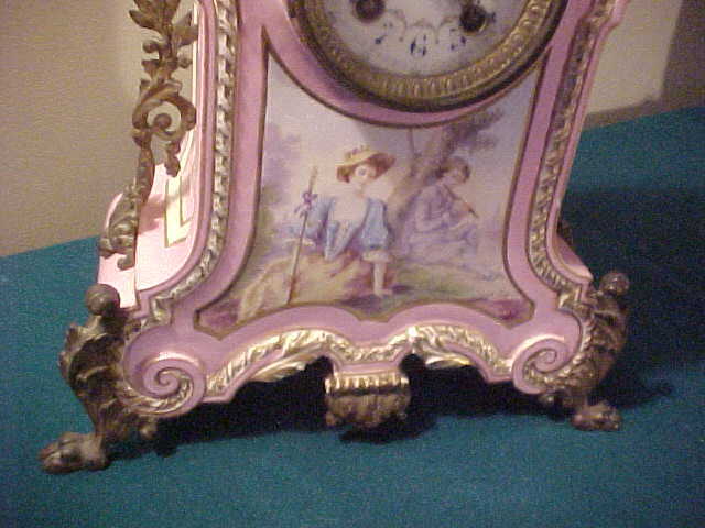 Awesome Artist Signed French Porcelain Antique Clock-Runs Great Awesome Artist Signed French Porcelain Antique Clock-Runs Great