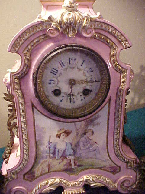 Awesome Artist Signed French Porcelain Antique Clock-Runs Great Awesome Artist Signed French Porcelain Antique Clock-Runs Great