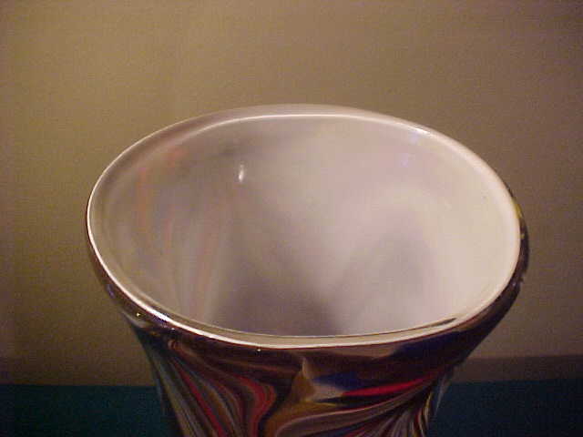 Unusual Large Art Glass Floor Vase - Well Made and Great Colors Unusual Large Art Glass Floor Vase - Well Made and Great Colors