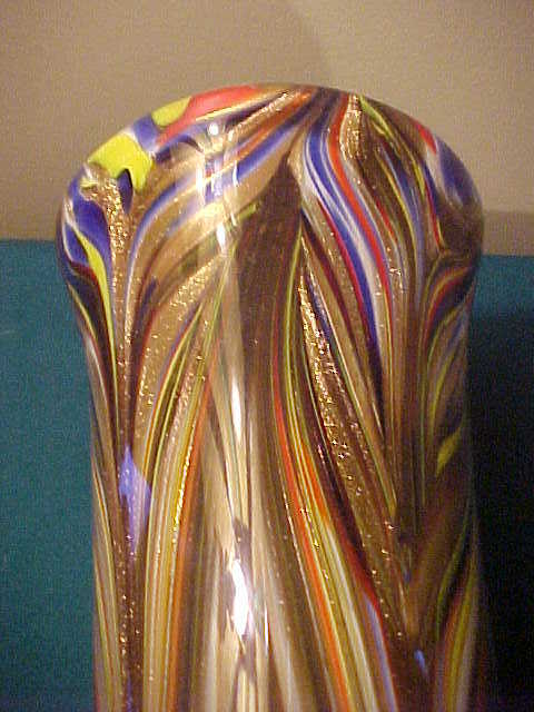 Unusual Large Art Glass Floor Vase - Well Made and Great Colors Unusual Large Art Glass Floor Vase - Well Made and Great Colors