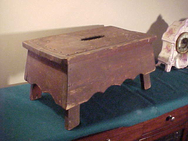 Neat Scroll Cut Early Foot / Work Stool- Very Sturdy & Good Size Neat Scroll Cut Early Foot / Work Stool- Very Sturdy & Good Size