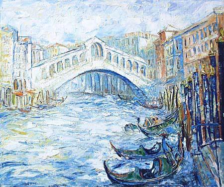 "Venice - city of Love" impressionism oil painting of George Velezhev. "Venice - city of Love" impressionism oil painting of George Velezhev.