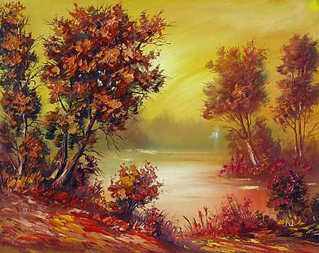 "Autumn forest" oil painting of Siberian artist Ivan Tolstoj "Autumn forest" oil painting of Siberian artist Ivan Tolstoj
