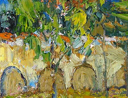 "St Savva Storozhevsky monastery" impressionism oil painting of George Velezhev. "St Savva Storozhevsky monastery" impressionism oil painting of George Velezhev.