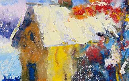 "Mountain ash near a stream" impressionism oil painting of George Velezhev. "Mountain ash near a stream" impressionism oil painting of George Velezhev.