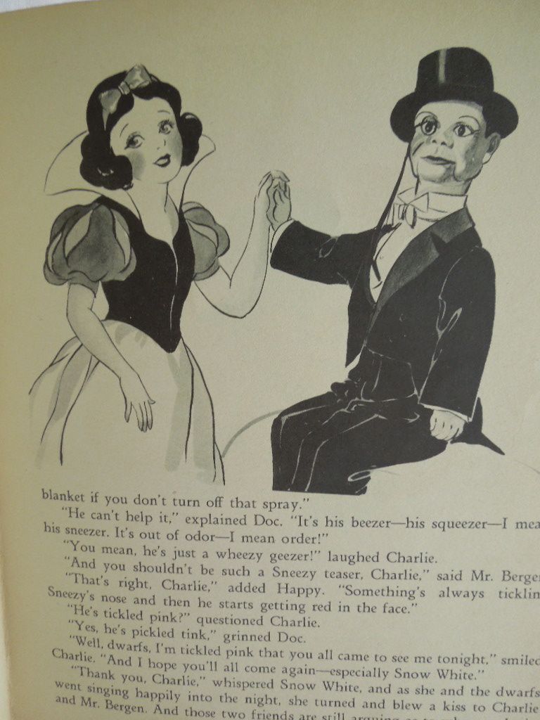 SWEET 1938 "Edger Bergen's Charlie McCarthy Meets Walt Disney's Snow White SWEET 1938 "Edger Bergen's Charlie McCarthy Meets Walt Disney's Snow White