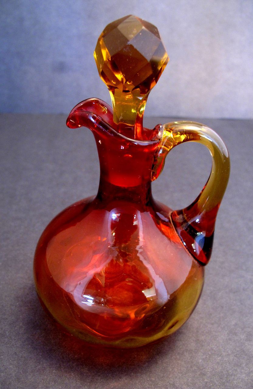 Amberina Glass Cruet from garygermer on Ruby Lane