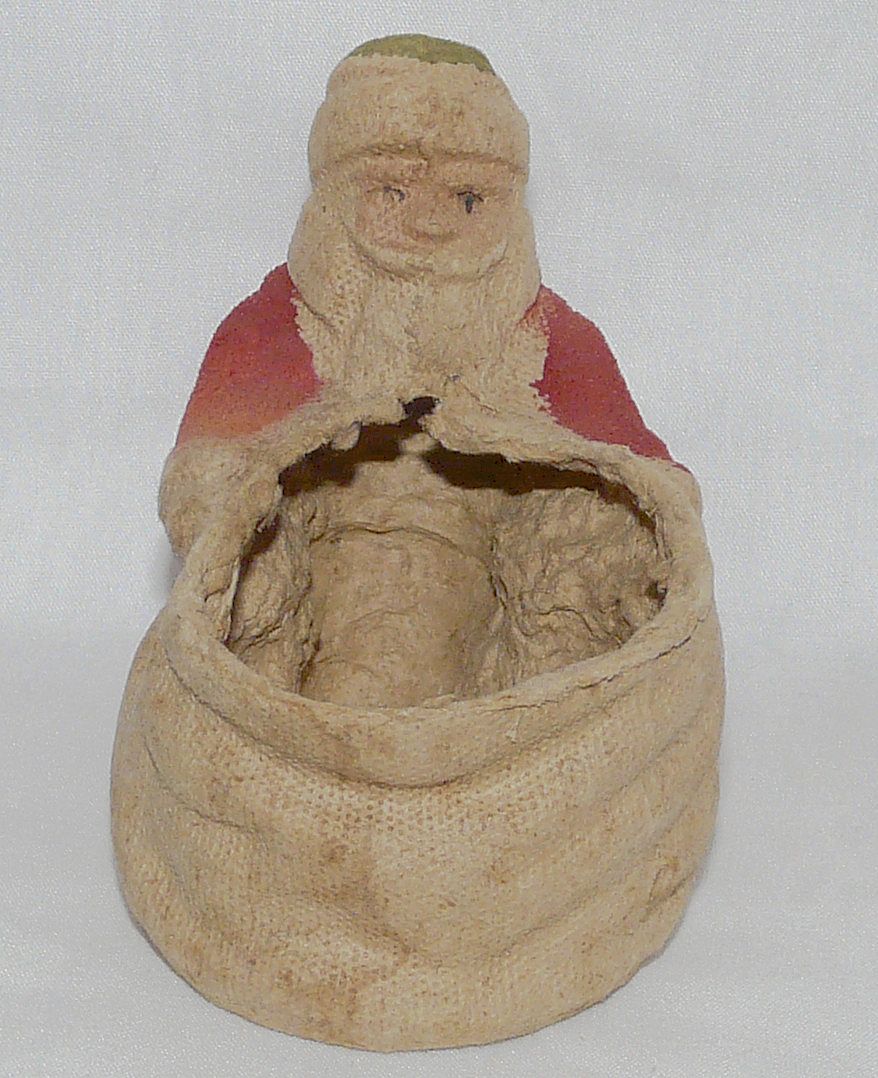Vintage Paper mache Santa Claus Candy container Vintage Paper mache Santa Claus Candy container