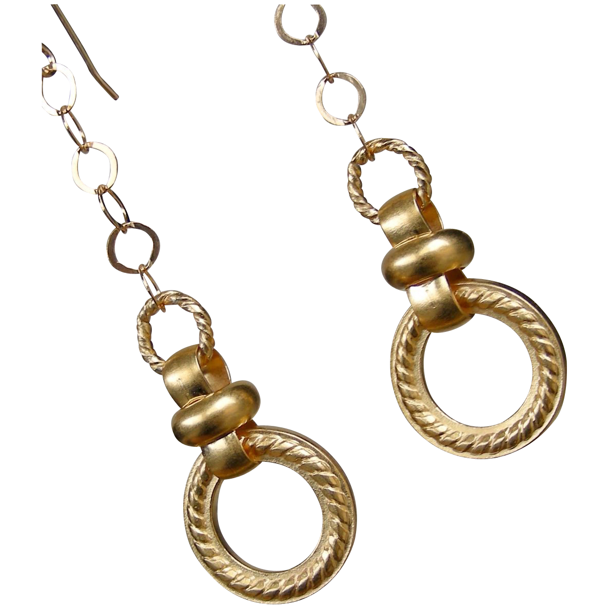 RESERVED - Swinging Discs Gold Filled Earrings RESERVED - Swinging Discs Gold Filled Earrings