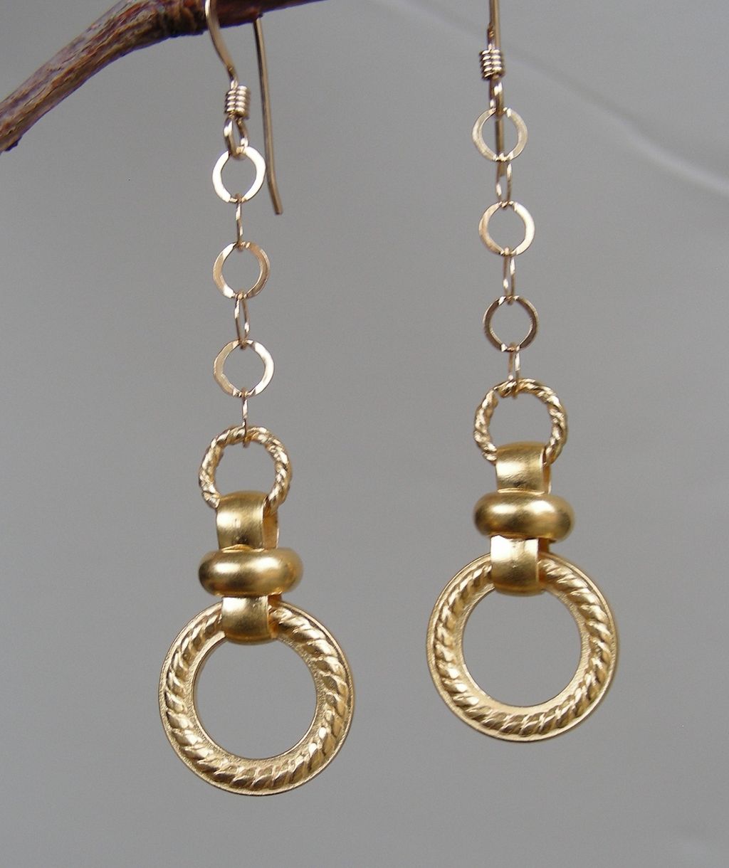 RESERVED - Swinging Discs Gold Filled Earrings RESERVED - Swinging Discs Gold Filled Earrings