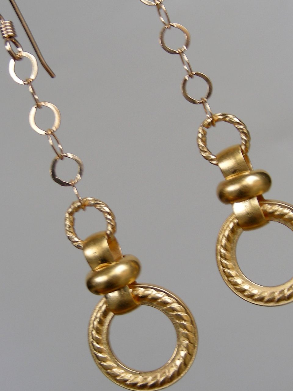 RESERVED - Swinging Discs Gold Filled Earrings RESERVED - Swinging Discs Gold Filled Earrings