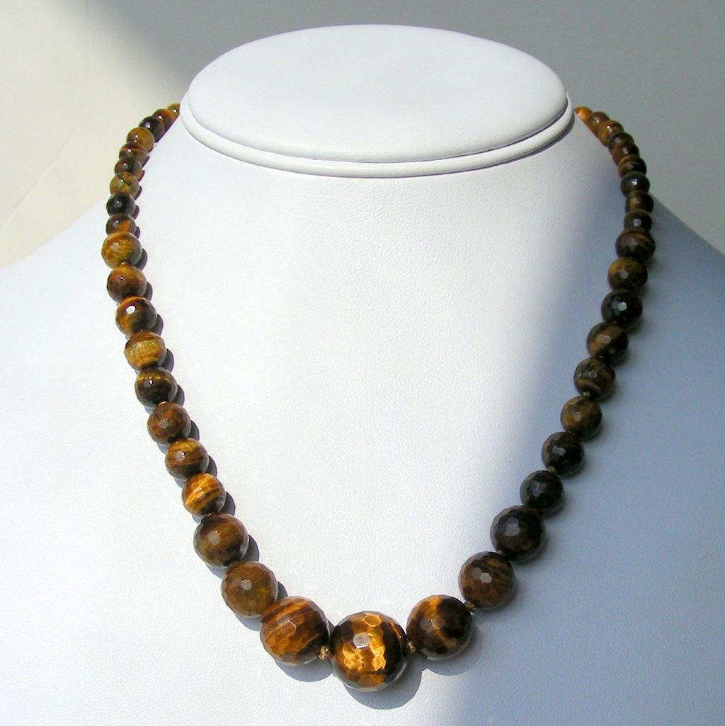 Clearance- Tiger Eye Hand Knotted Necklace with Matching Earrings Clearance- Tiger Eye Hand Knotted Necklace with Matching Earrings