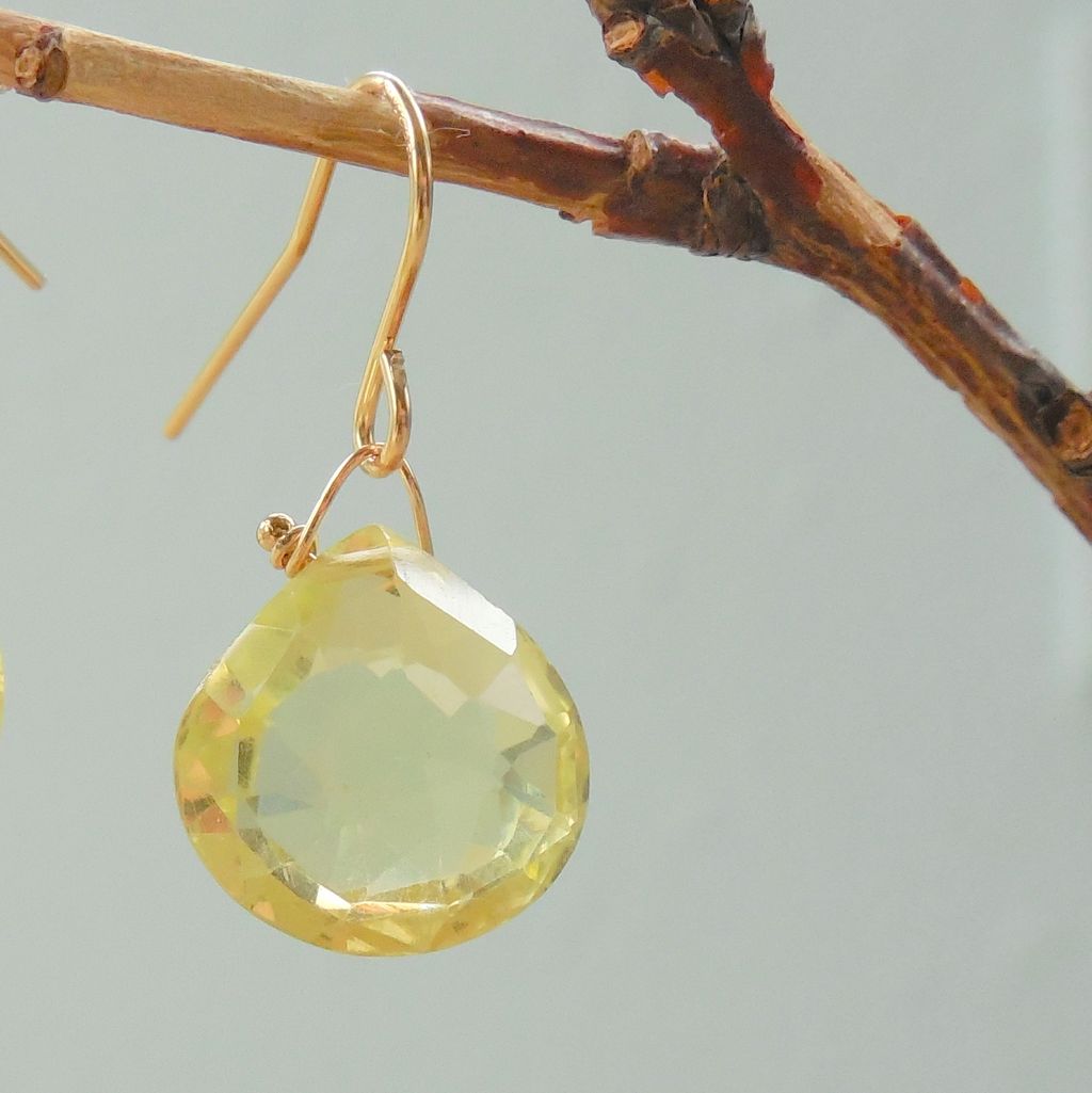 Lemon Quartz Yellow Drop Earrings Lemon Quartz Yellow Drop Earrings