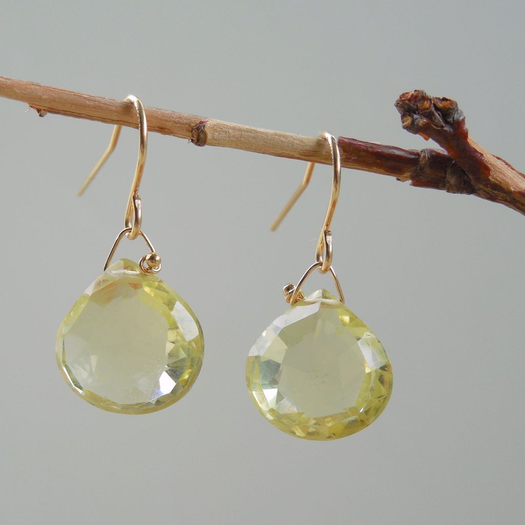 Lemon Quartz Yellow Drop Earrings Lemon Quartz Yellow Drop Earrings