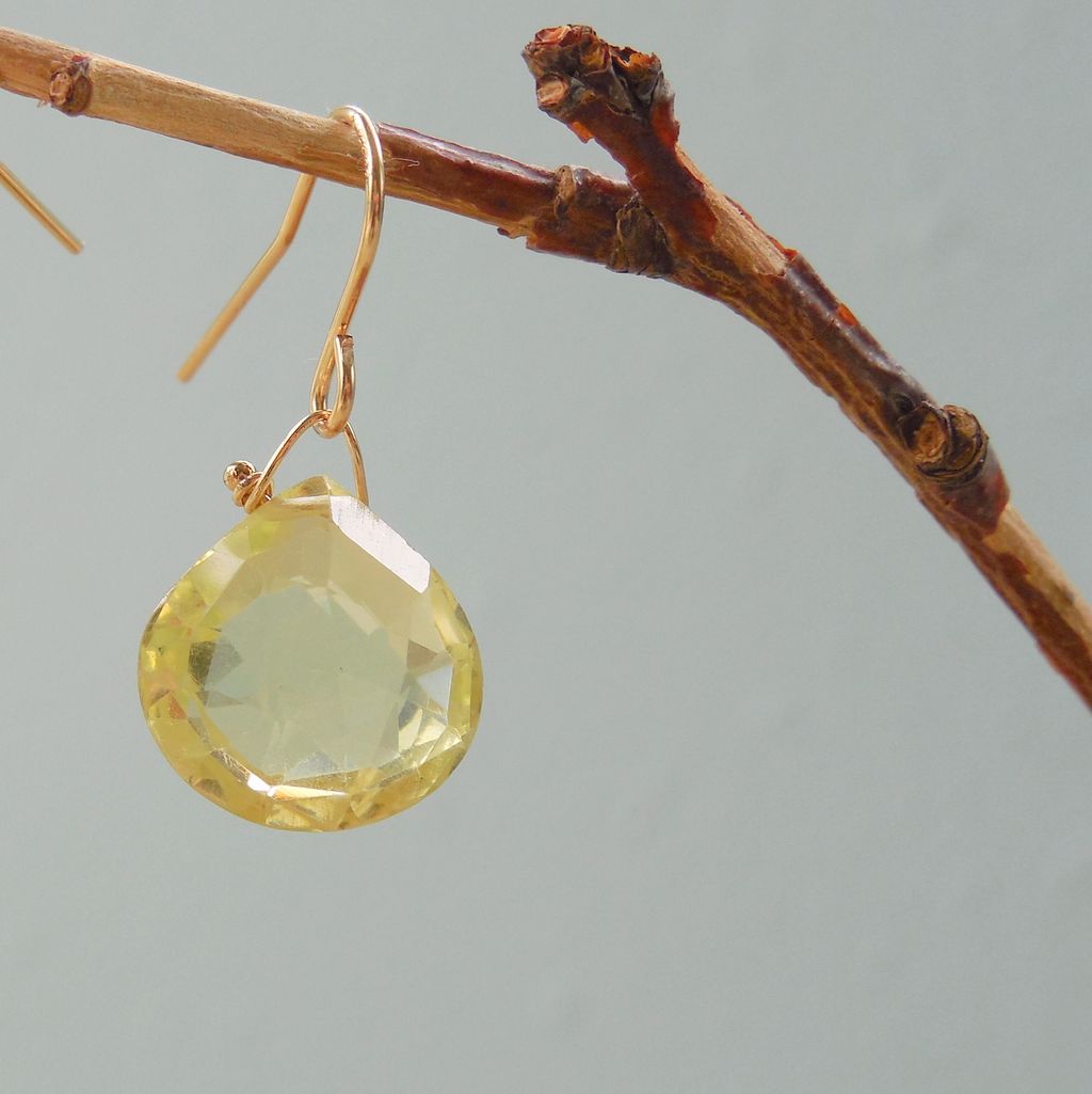 Lemon Quartz Yellow Drop Earrings Lemon Quartz Yellow Drop Earrings