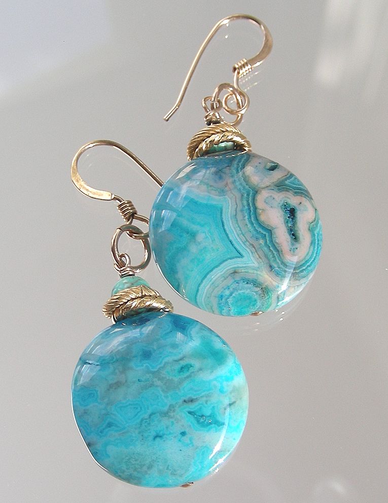 Crazy Blue Lace Agate Earrings Crazy Blue Lace Agate Earrings