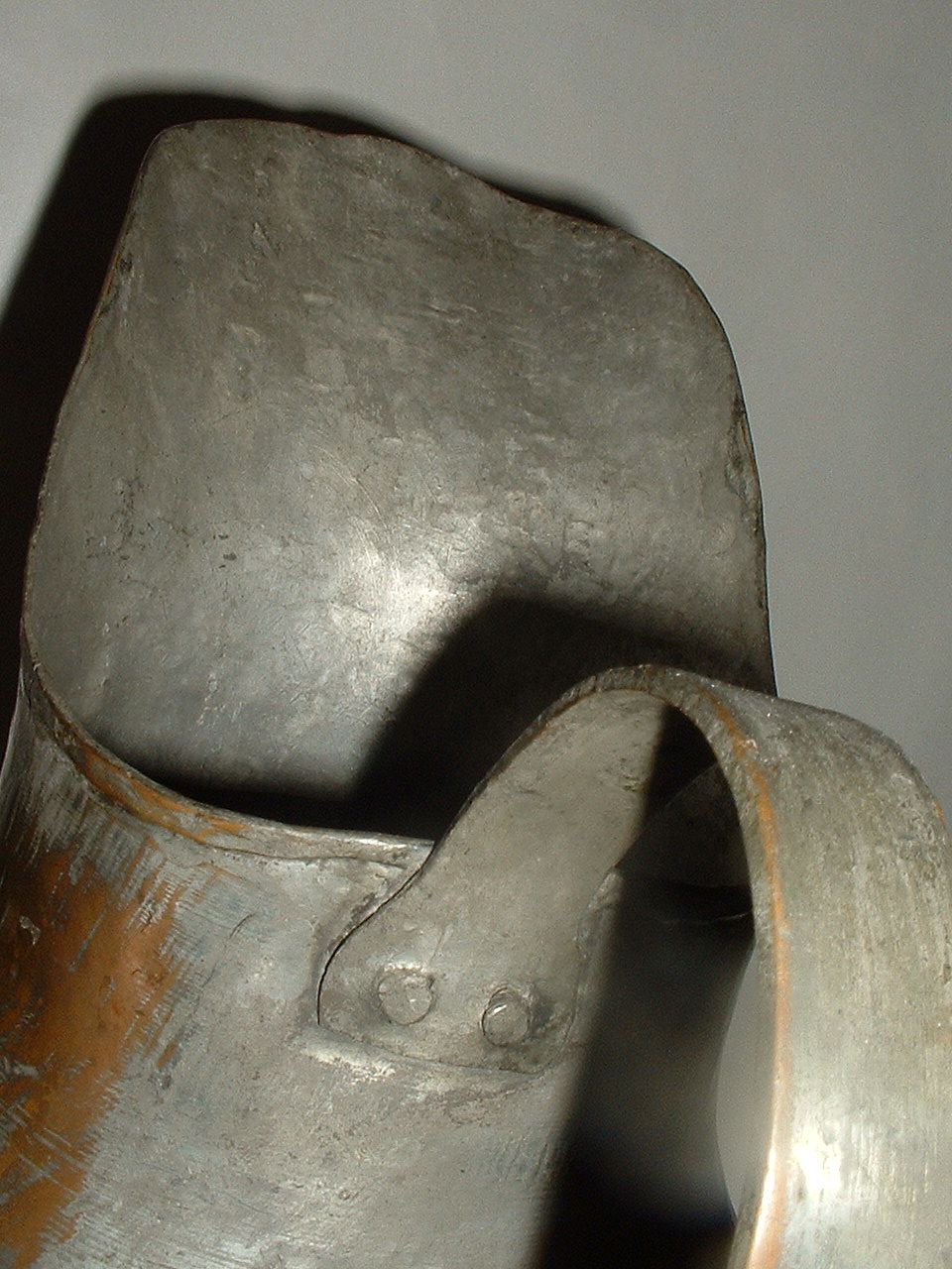 16" Tall Vintage Hand Forged Tinned Copper Ewer 16" Tall Vintage Hand Forged Tinned Copper Ewer