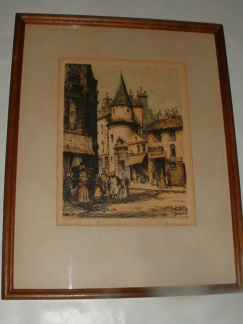 Color Engraving of Paris pencil signed by Artist ... #2 of 2 by same Artist Color Engraving of Paris pencil signed by Artist ... #2 of 2 by same Artist