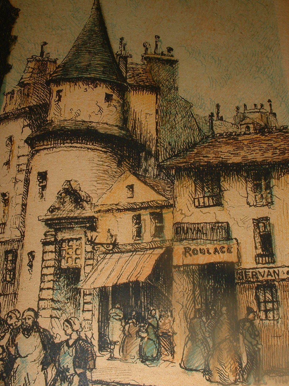Color Engraving of Paris pencil signed by Artist ... #2 of 2 by same Artist Color Engraving of Paris pencil signed by Artist ... #2 of 2 by same Artist