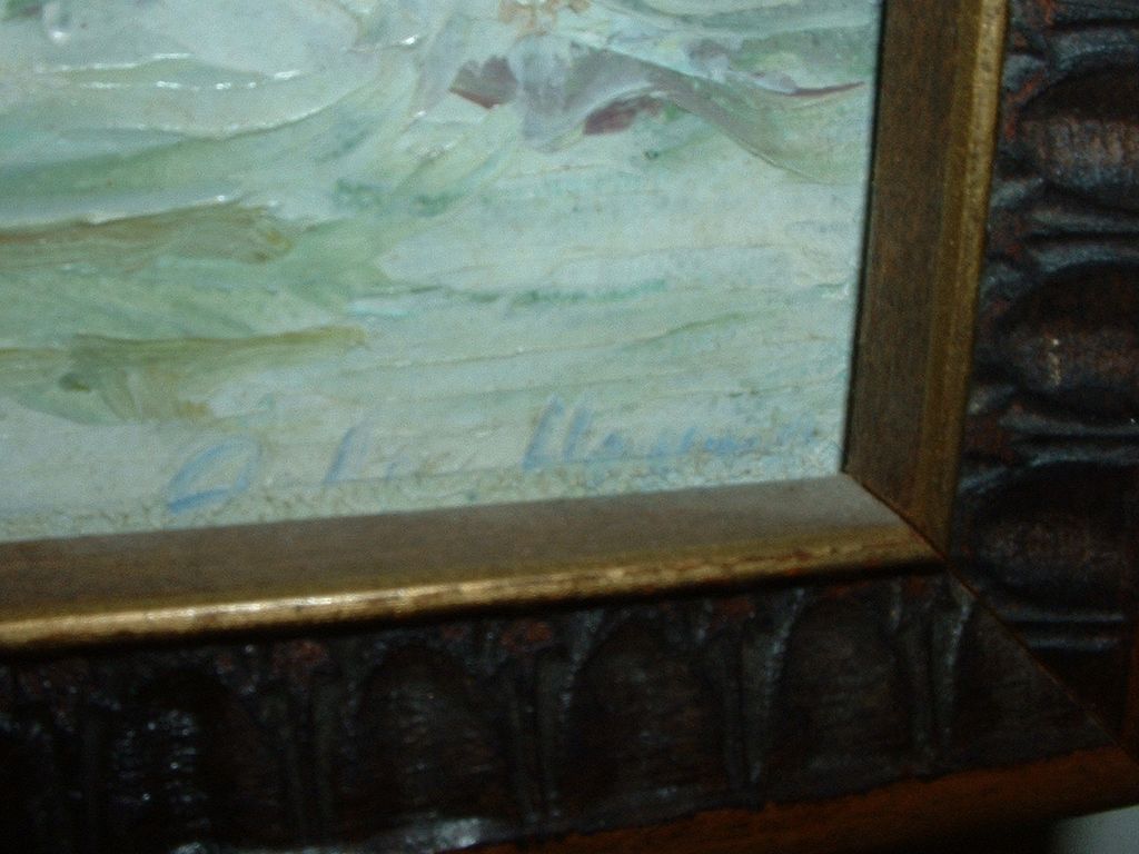 Impressionistic Cityscape Oil on Board signed by Artist Impressionistic Cityscape Oil on Board signed by Artist