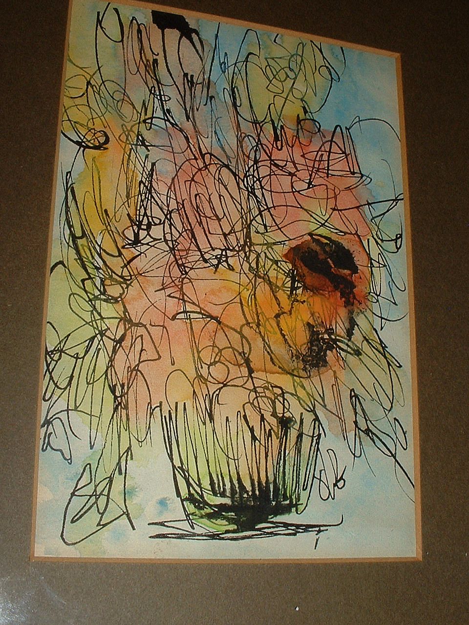 Original Abstract Watercolor / Ink Drawing Still Life Original Abstract Watercolor / Ink Drawing Still Life