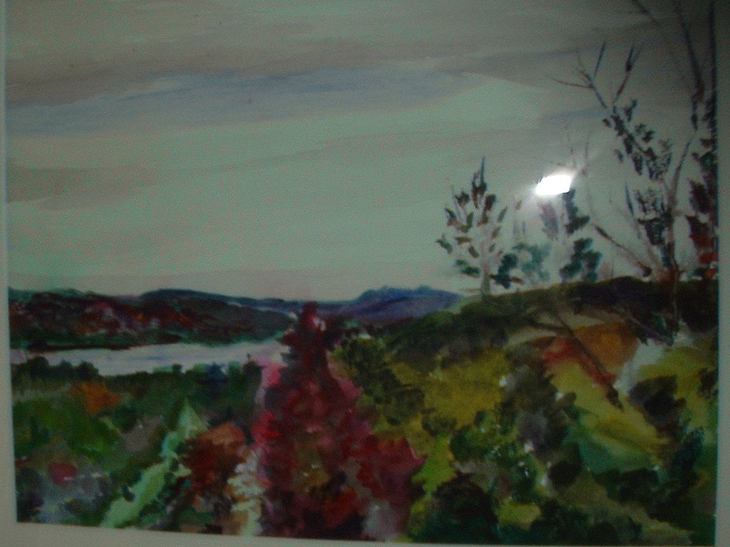 Watercolor " Lake George " Landscape Watercolor " Lake George " Landscape
