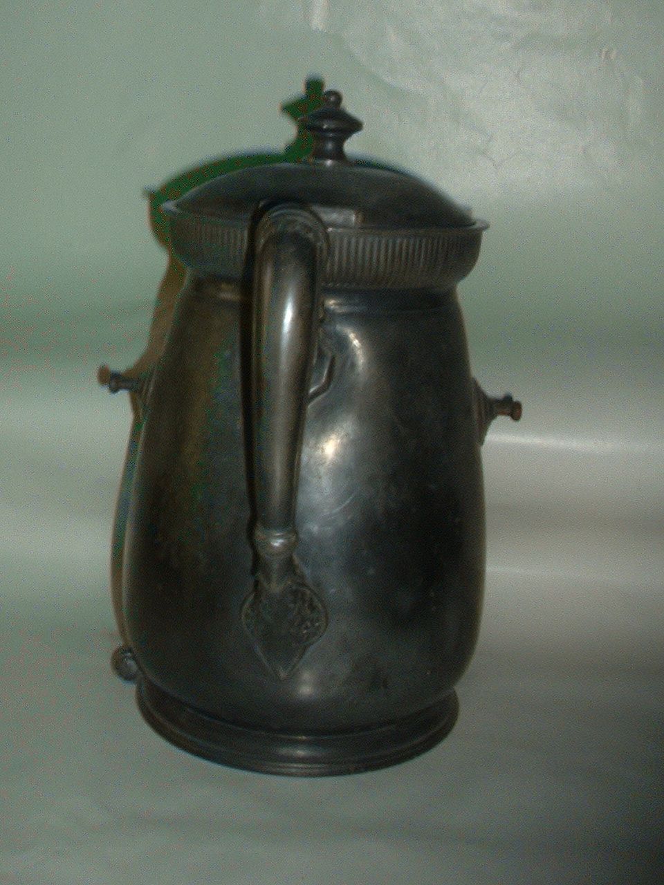 Huge Antique Silverplate Water Pitcher with enamel interior Huge Antique Silverplate Water Pitcher with enamel interior