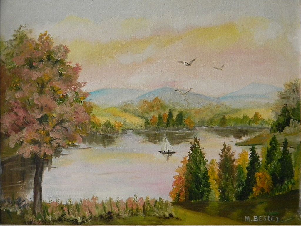 Oil Painting Landscape by Artist Maude Besley Oil Painting Landscape by Artist Maude Besley