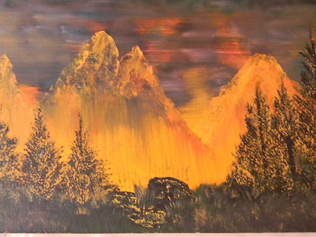 Mountain Scene 24" x 30" Oil Painting O/B Mountain Scene 24" x 30" Oil Painting O/B