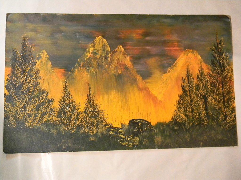 Mountain Scene 24" x 30" Oil Painting O/B Mountain Scene 24" x 30" Oil Painting O/B