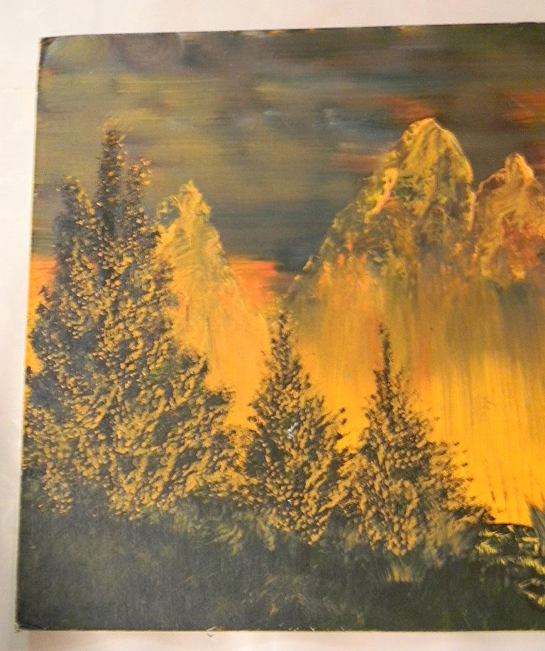 Mountain Scene 24" x 30" Oil Painting O/B Mountain Scene 24" x 30" Oil Painting O/B