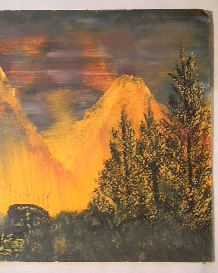 Mountain Scene 24" x 30" Oil Painting O/B Mountain Scene 24" x 30" Oil Painting O/B