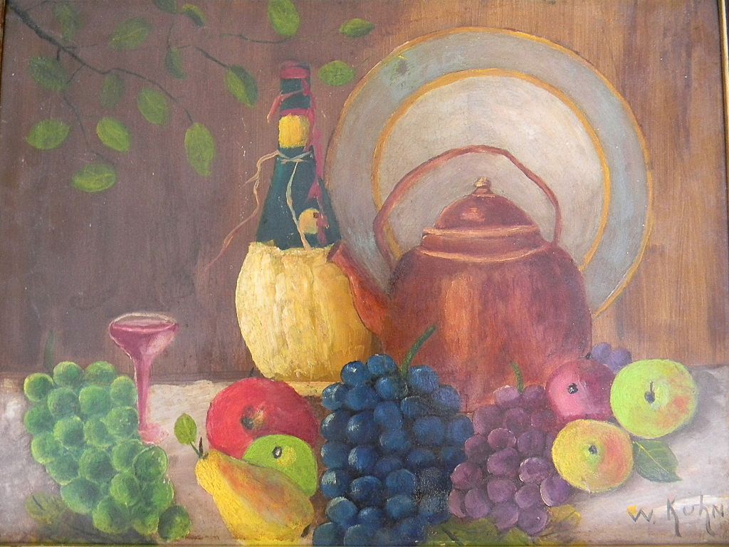 Still Life Oil painting by Artist W Kuhn Still Life Oil painting by Artist W Kuhn